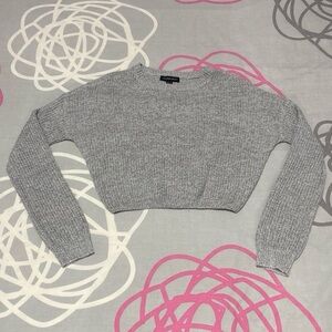 Streetwear Society Grey Cropped Sweater